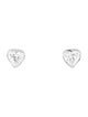 Earrings Platinum 3.07ctw Lab-Grown Diamond Heart Stud Earrings