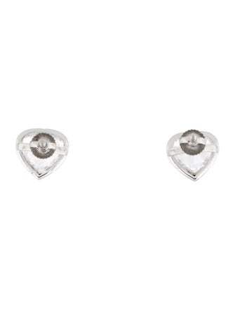 Earrings Platinum 3.07ctw Lab-Grown Diamond Heart Stud Earrings
