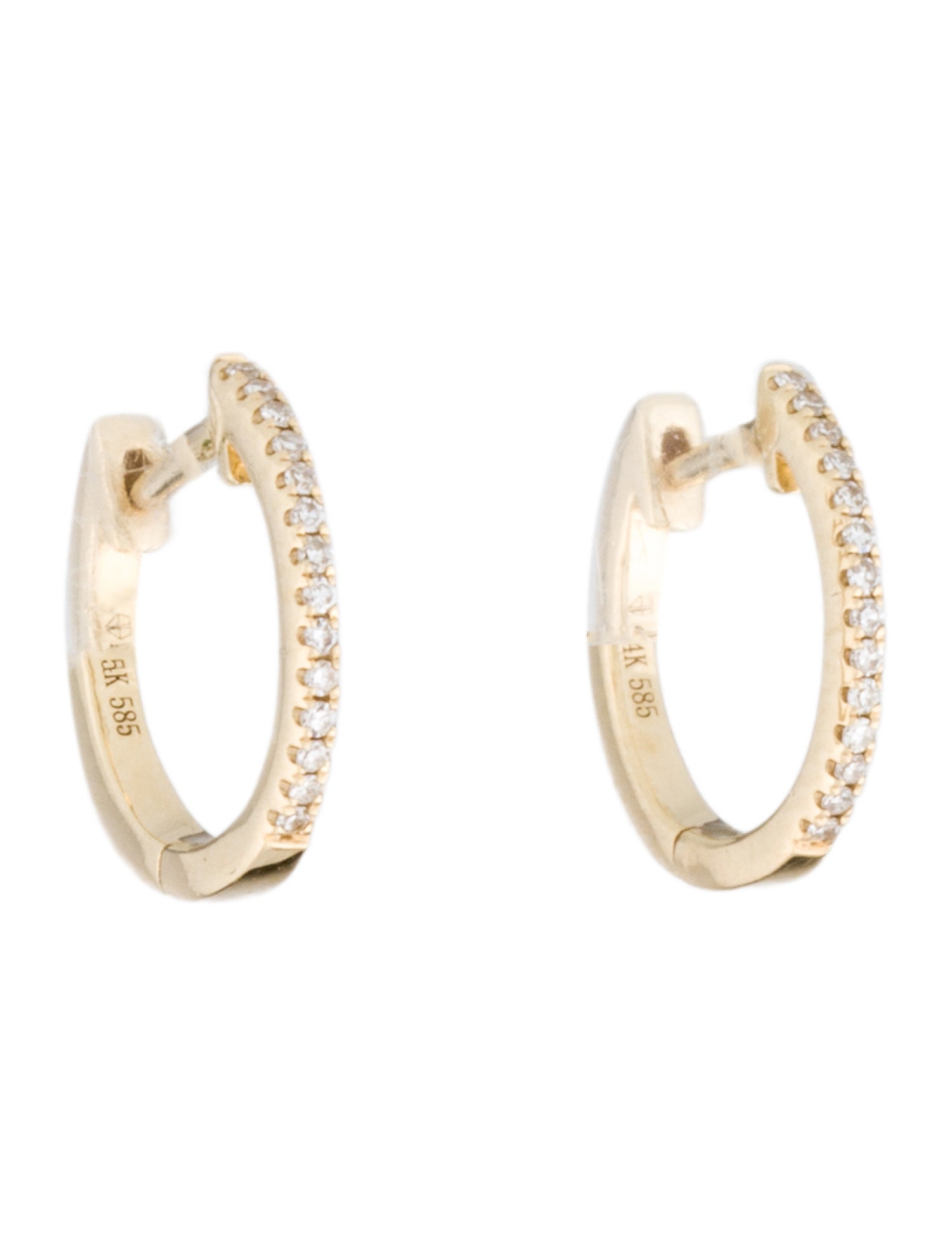 Earrings 14K Diamond Huggie