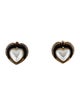 Earrings 14K Mabé Pearl & Multistone Heart Earclip Earrings