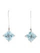 Earrings Platinum 4.91ct Aquamarine & Diamond Drop Earrings