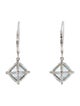 Earrings Platinum 4.91ct Aquamarine & Diamond Drop Earrings