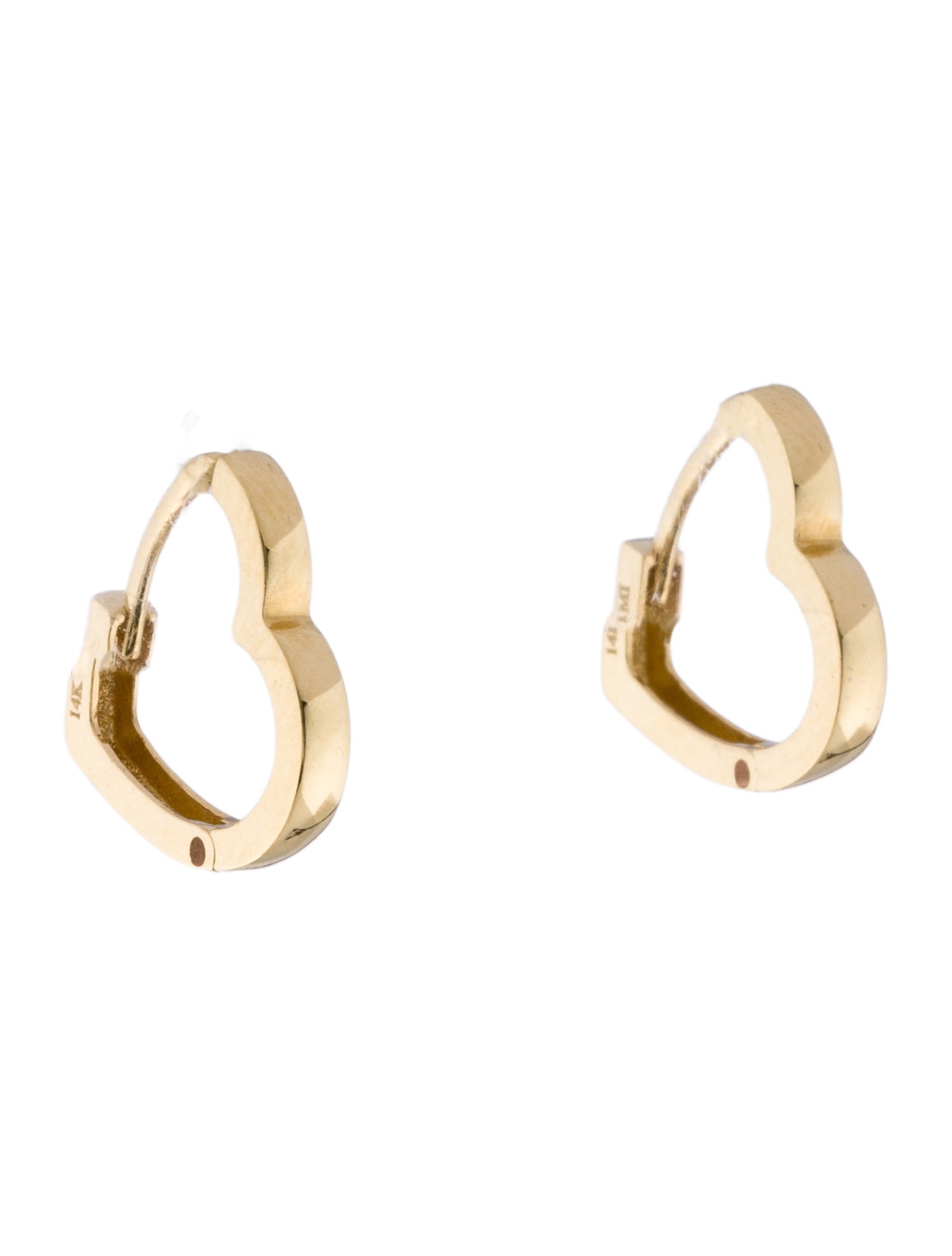 Earrings 14K Heart Hoop