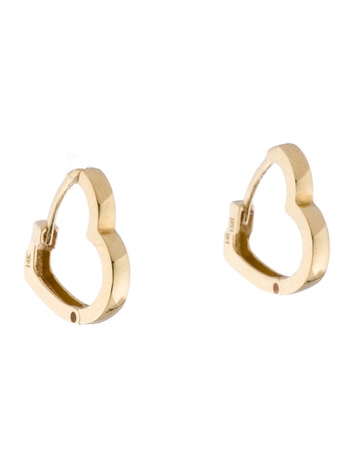 Earrings 14K Heart Hoop Earrings
