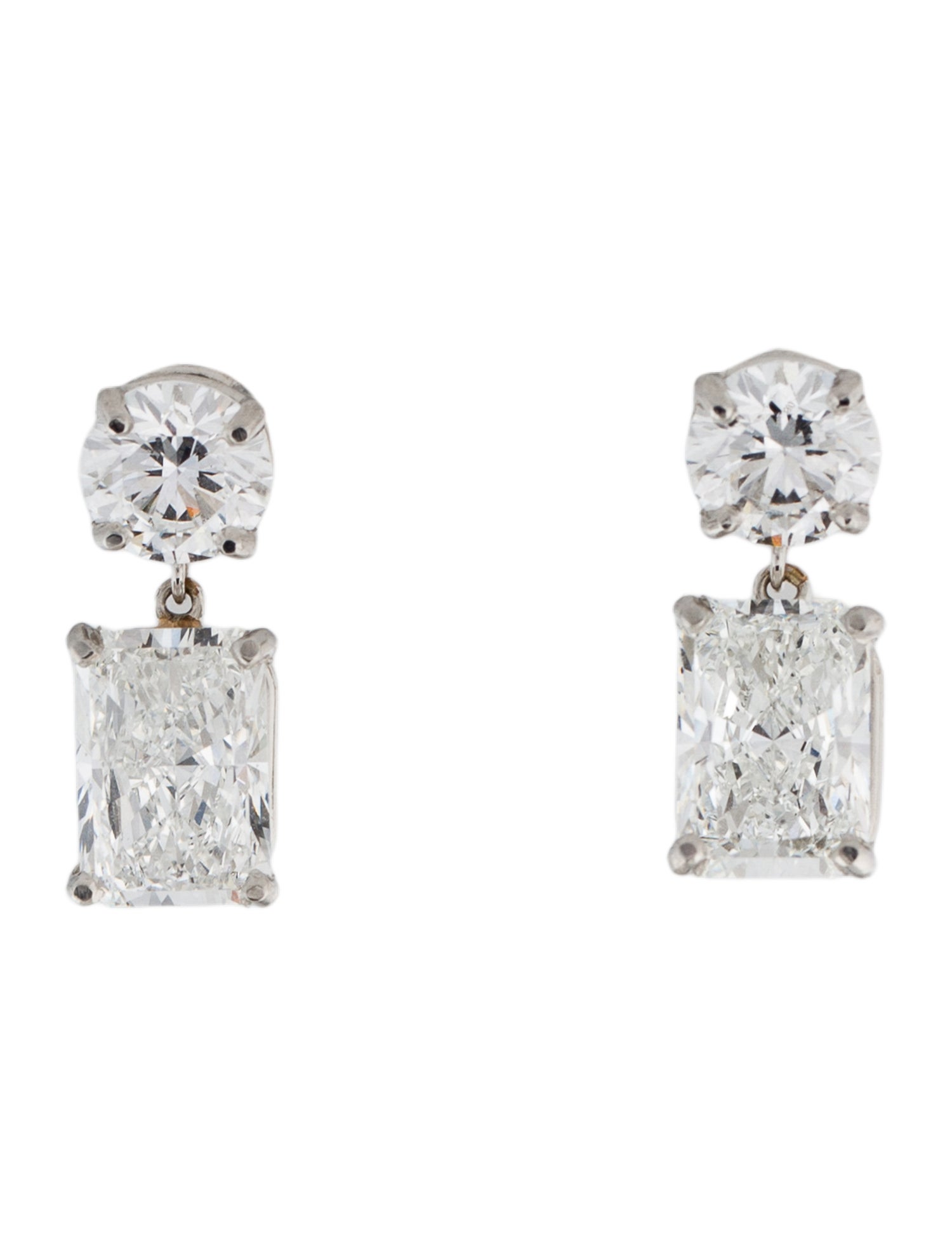 Earrings Platinum 6.88ctw Lab-Grown Diamond Drop