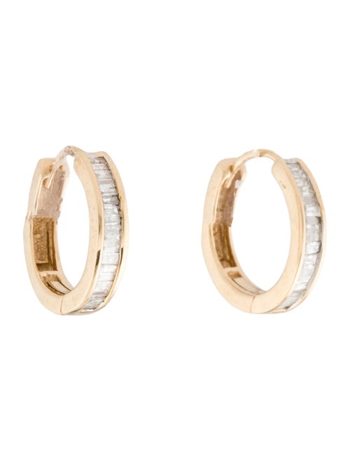 Earrings 14K Diamond Hoop Earrings