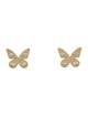 Earrings 14K Diamond Butterfly Stud Earrings