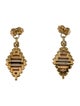 Earrings 14K Textured Tricolor Drop Earrings