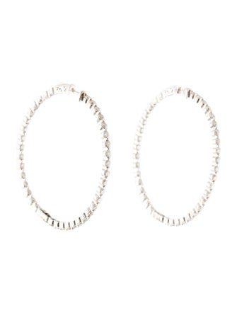 Earrings 14K 3.51ctw Diamond Inside-Out Hoop Earrings