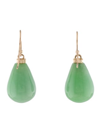 Earrings 14K Chrysoprase Drop Earrings