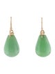 Earrings 14K Chrysoprase Drop Earrings