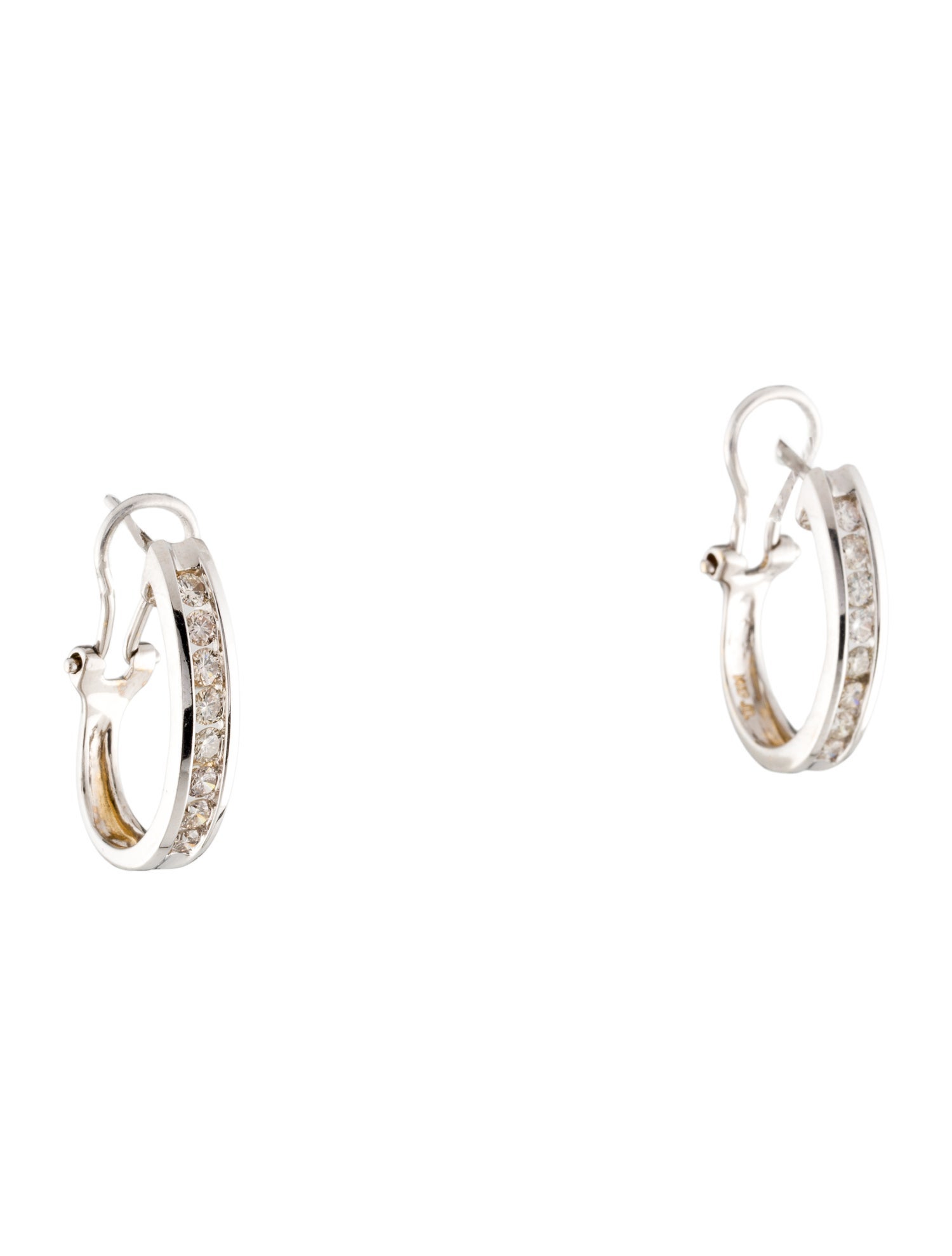 Earrings 14K Diamond Hoop Earclips
