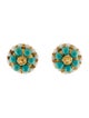 Earrings 18K Shell & Turquoise Clip-On Earrings