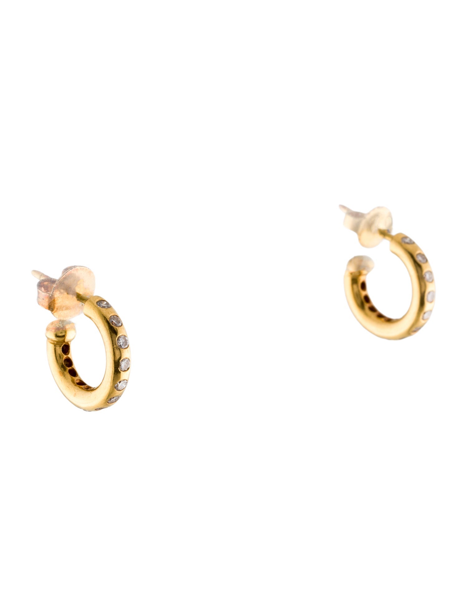 Earrings 18K Diamond Hoop Stud
