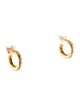 Earrings 18K Diamond Hoop Stud Earrings