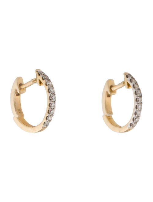 Earrings 14K Diamond Huggie Earrings