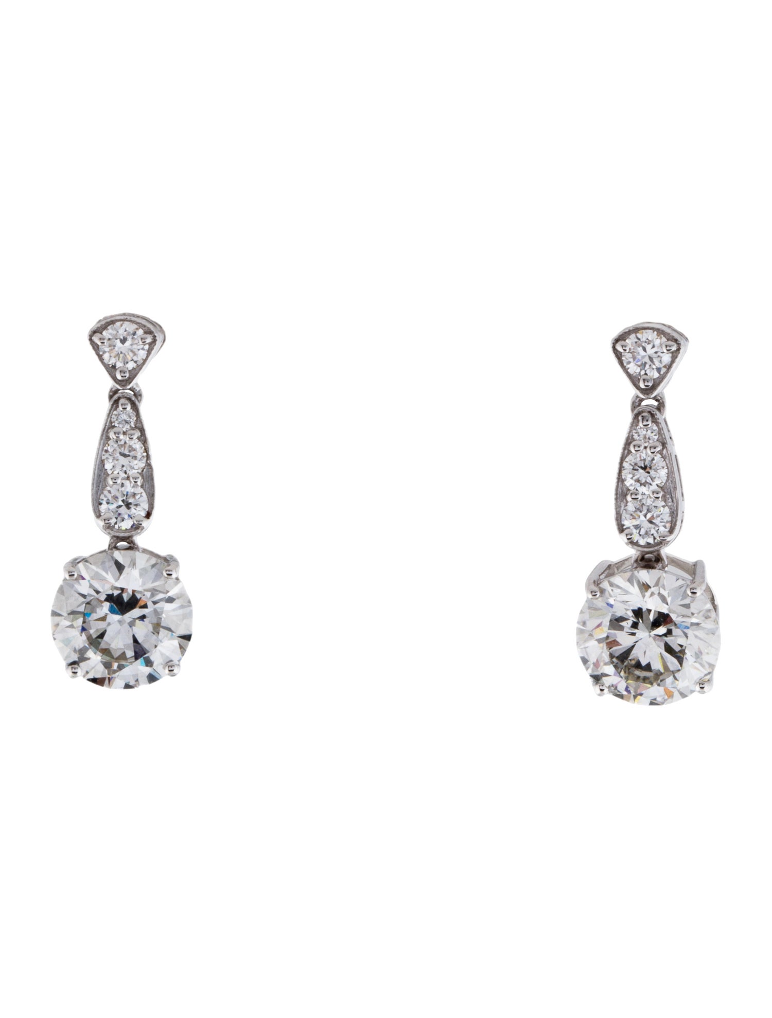 Earrings 14K 3.80ctw Lab-Grown Diamond Drop