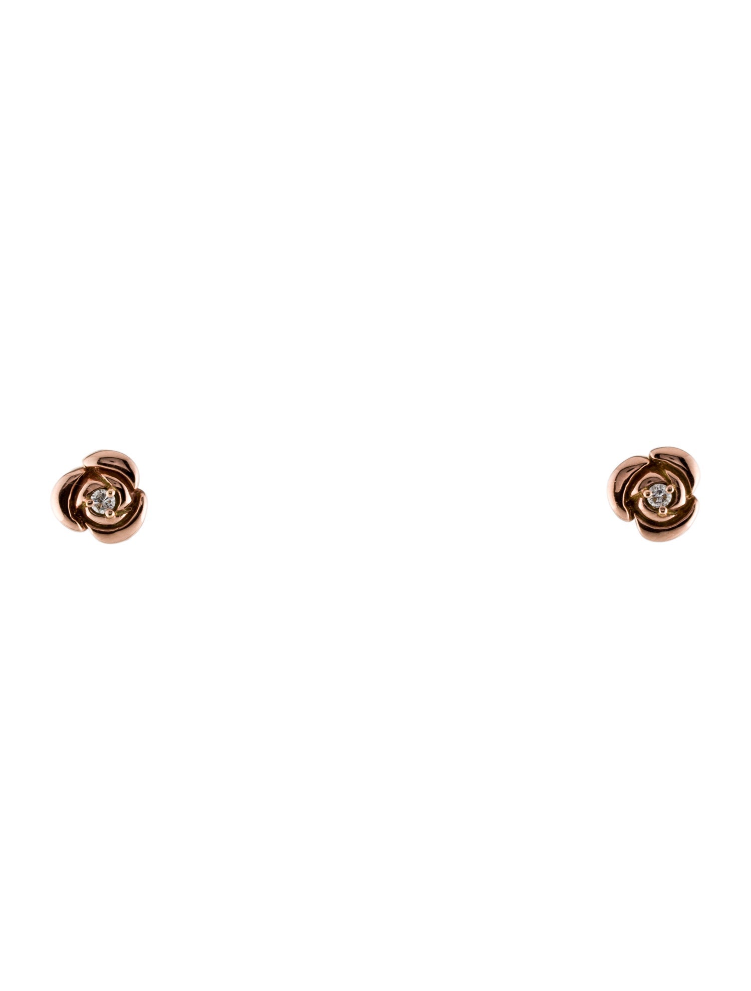 Earrings 18K Diamond Flower Stud
