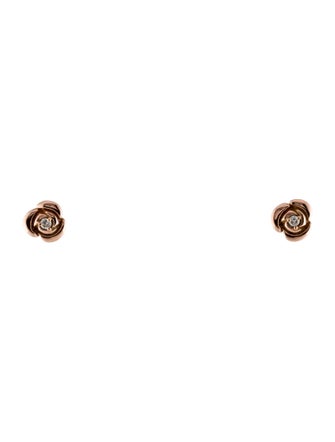 Earrings 18K Diamond Flower Stud Earrings