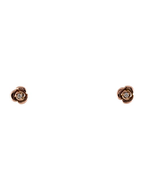 Earrings 18K Diamond Flower Stud Earrings