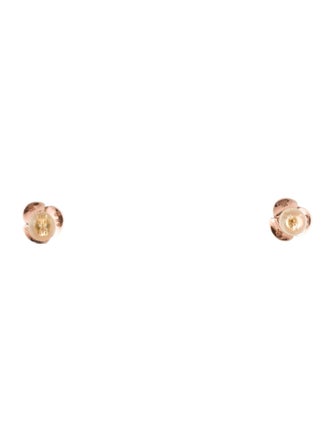 Earrings 18K Diamond Flower Stud Earrings
