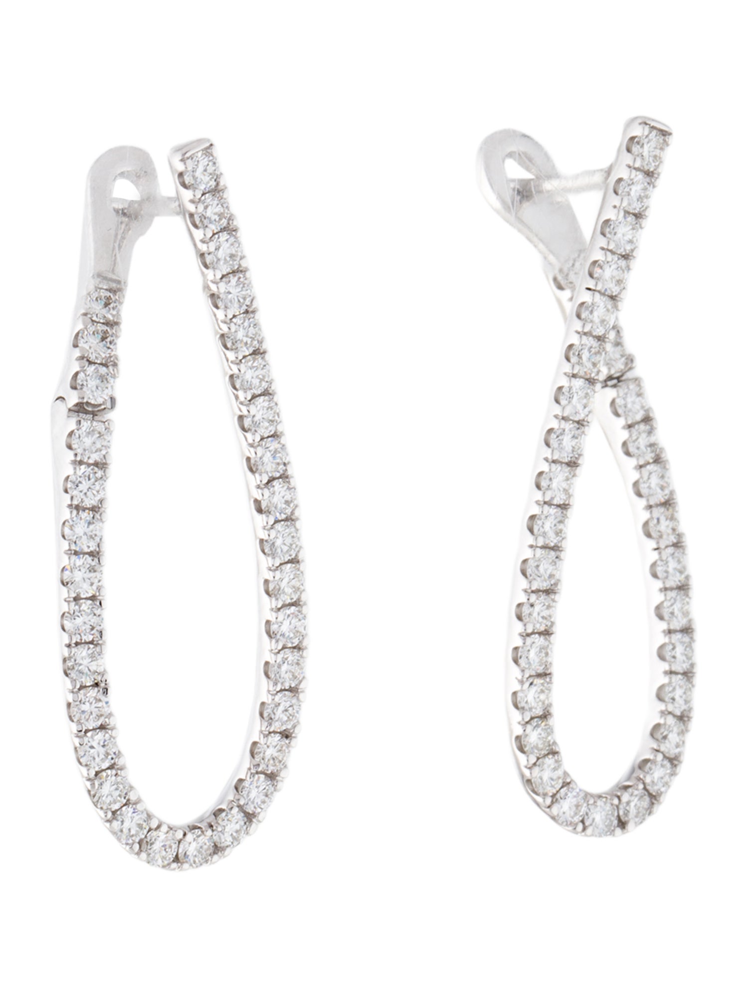 Earrings 14K 2.00ctw Diamond Hoop