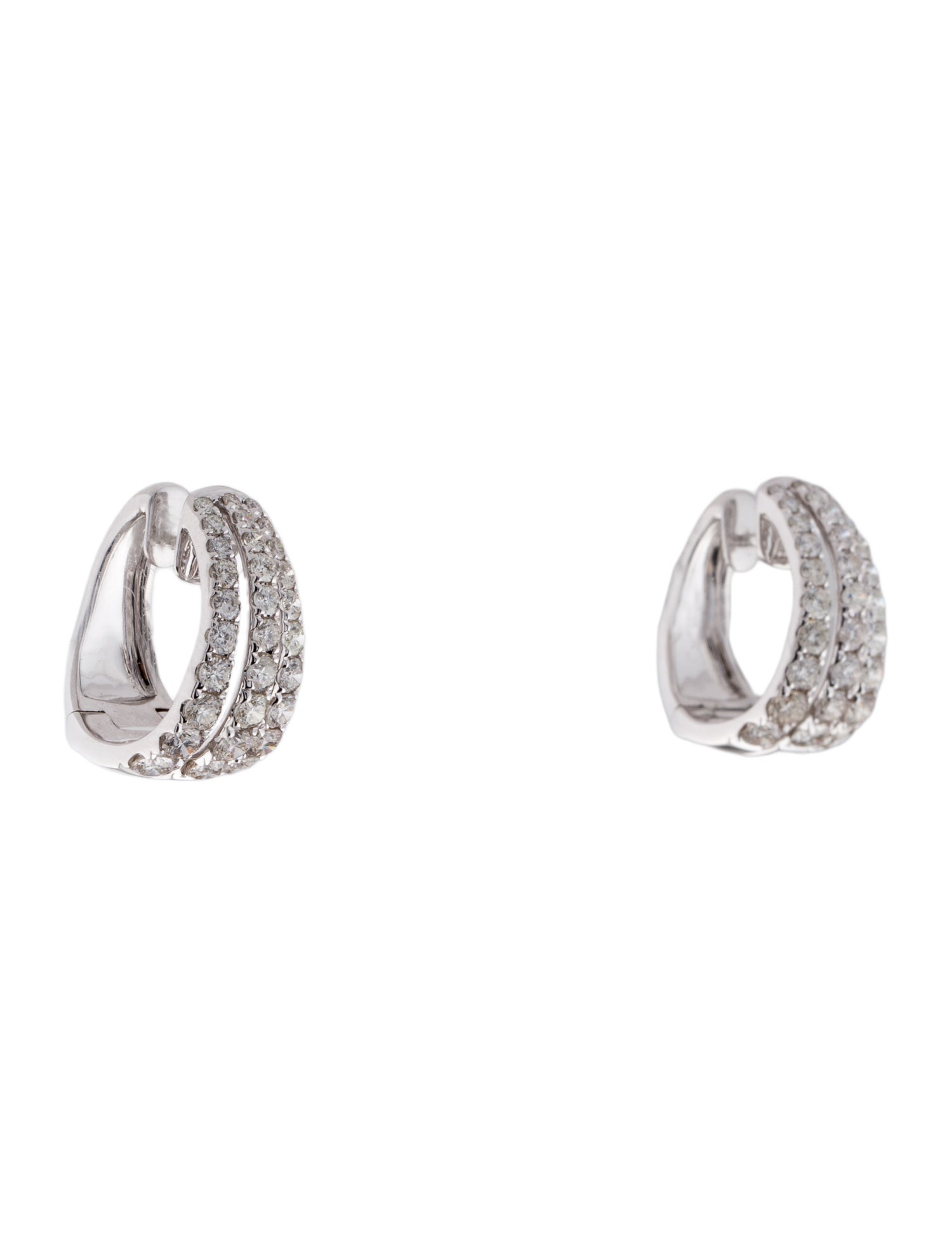 Earrings 14K Diamond Drop Hoop