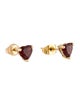 Earrings 14K Garnet Heart Stud Earrings