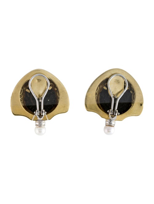 Earrings 18K Pearl & Coin Earclip Earrings