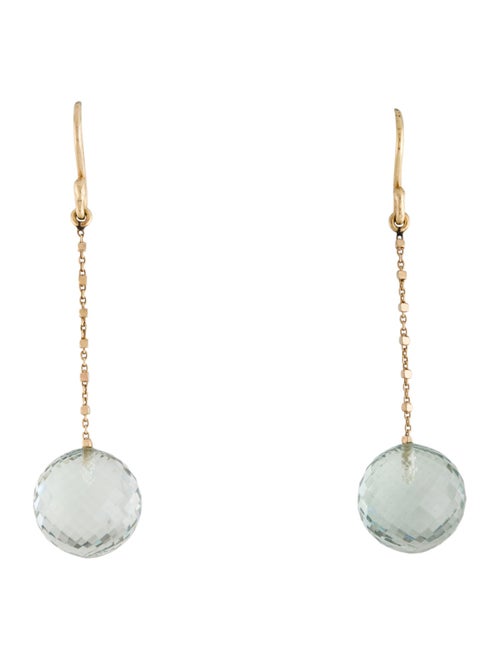 Earrings 14K Prasiolite Drop Earrings