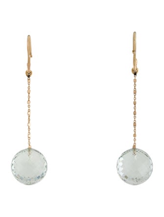 Earrings 14K Prasiolite Drop Earrings