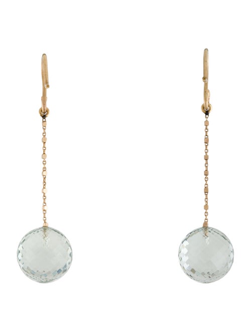 Earrings 14K Prasiolite Drop Earrings