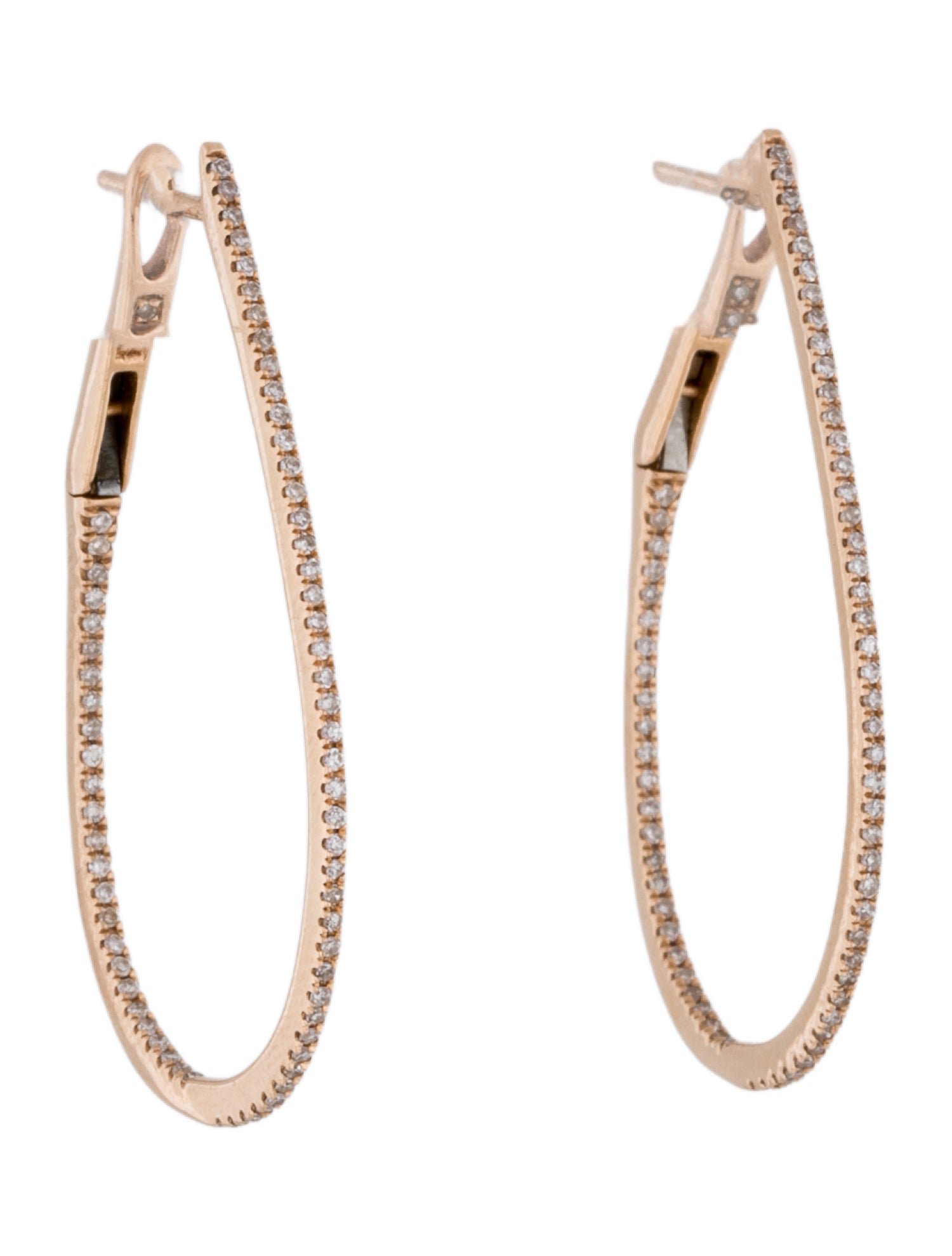 Earrings Sabrina Designs 14K Diamond Hoop