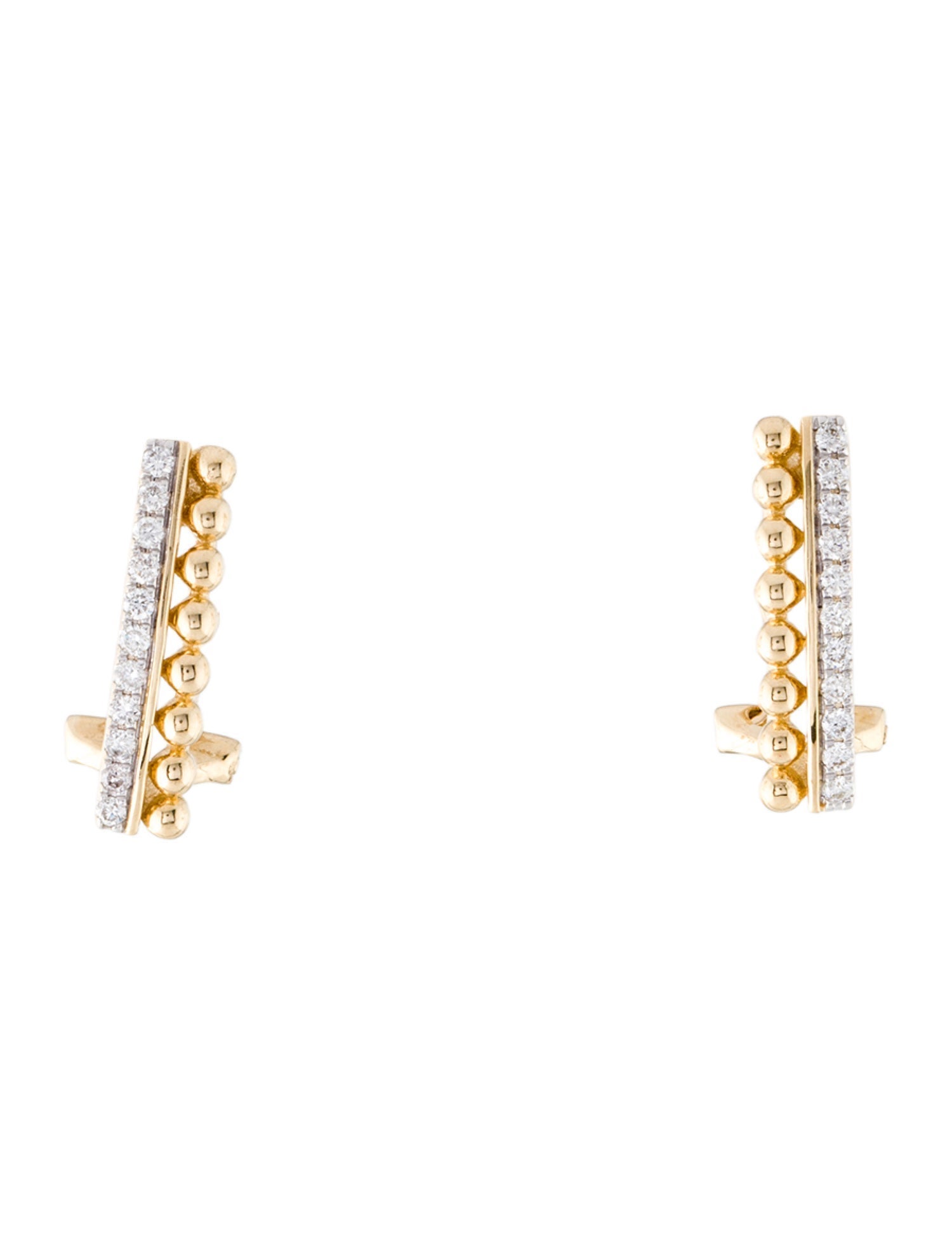 Earrings 14K Diamond Earclips