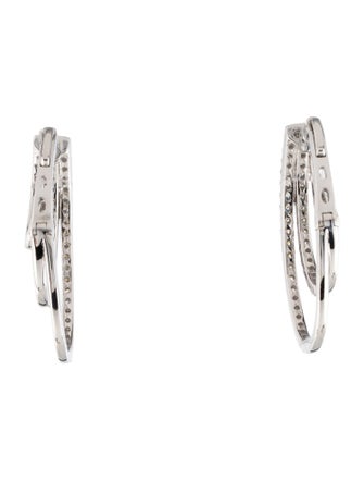 Earrings 14K 1.50ctw Diamond Hoop Earrings