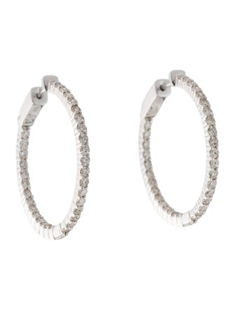 Earrings 14K 2.30ctw Diamond Inside-Out Hoop Earrings