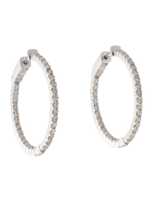 Earrings 14K 2.30ctw Diamond Inside-Out Hoop Earrings