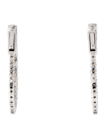 Earrings 14K 2.30ctw Diamond Inside-Out Hoop Earrings
