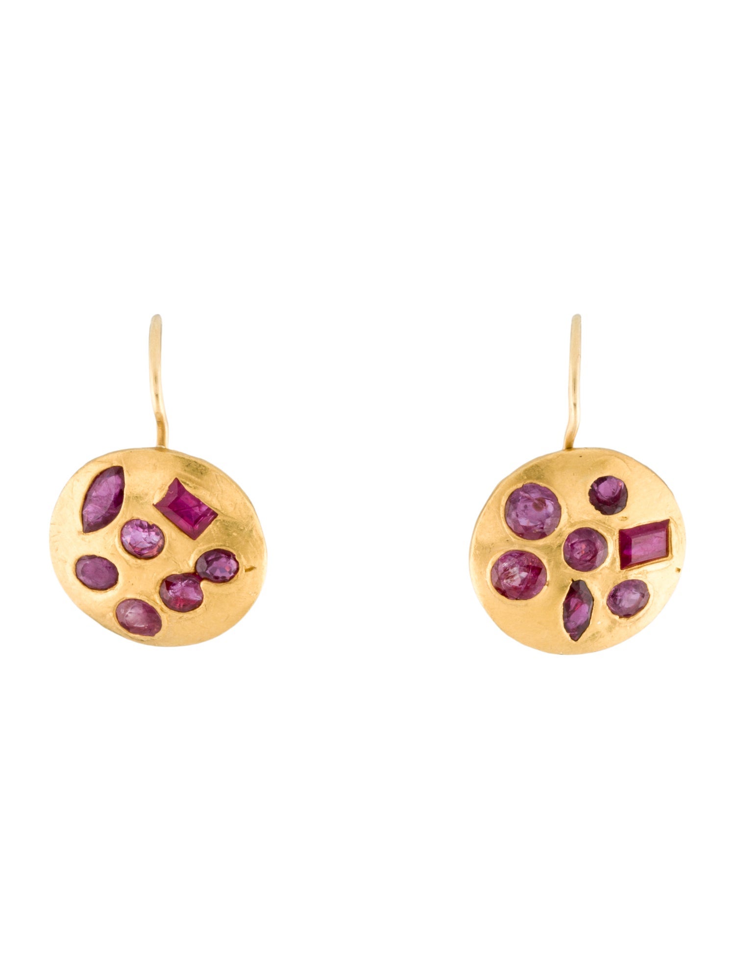 Earrings 22K Ruby Drop