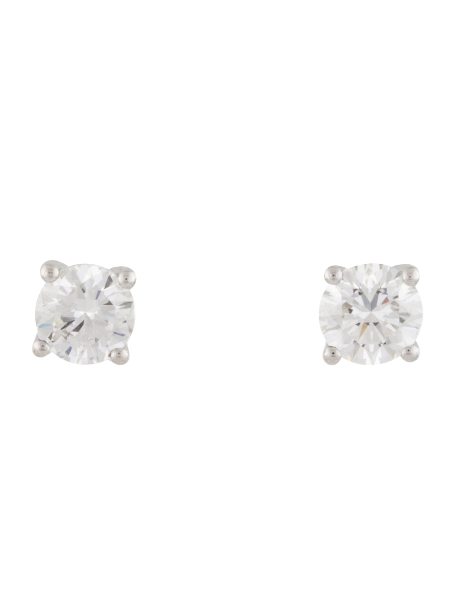 Earrings Platinum Lab-Grown 2.01ctw Round Diamond Stud