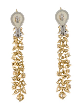 Earrings 18K 5.79ctw Diamond Mixed Cut Drop Earrings