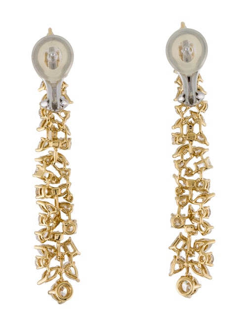 Earrings 18K 5.79ctw Diamond Mixed Cut Drop Earrings