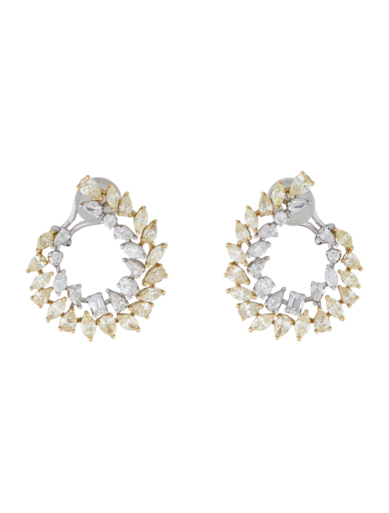 Earrings 18K 7.33ctw Diamond Hoop