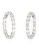 Earrings 18K 3.30ctw Diamond Hoop Earrings