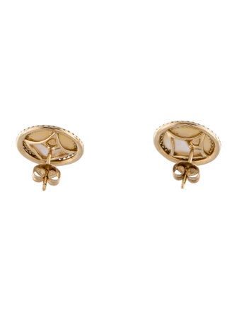 Earrings 14K Pearl & Diamond Stud Earrings