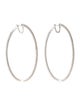 Earrings 18K 1.20ctw Diamond Large Hoop Earrings