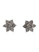 Earrings 14K Diamond Flower Stud Earrings