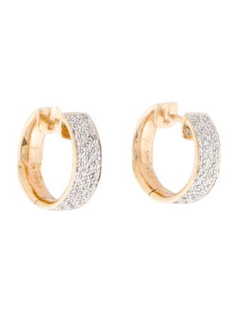 Earrings 14K Diamond Huggie Earrings