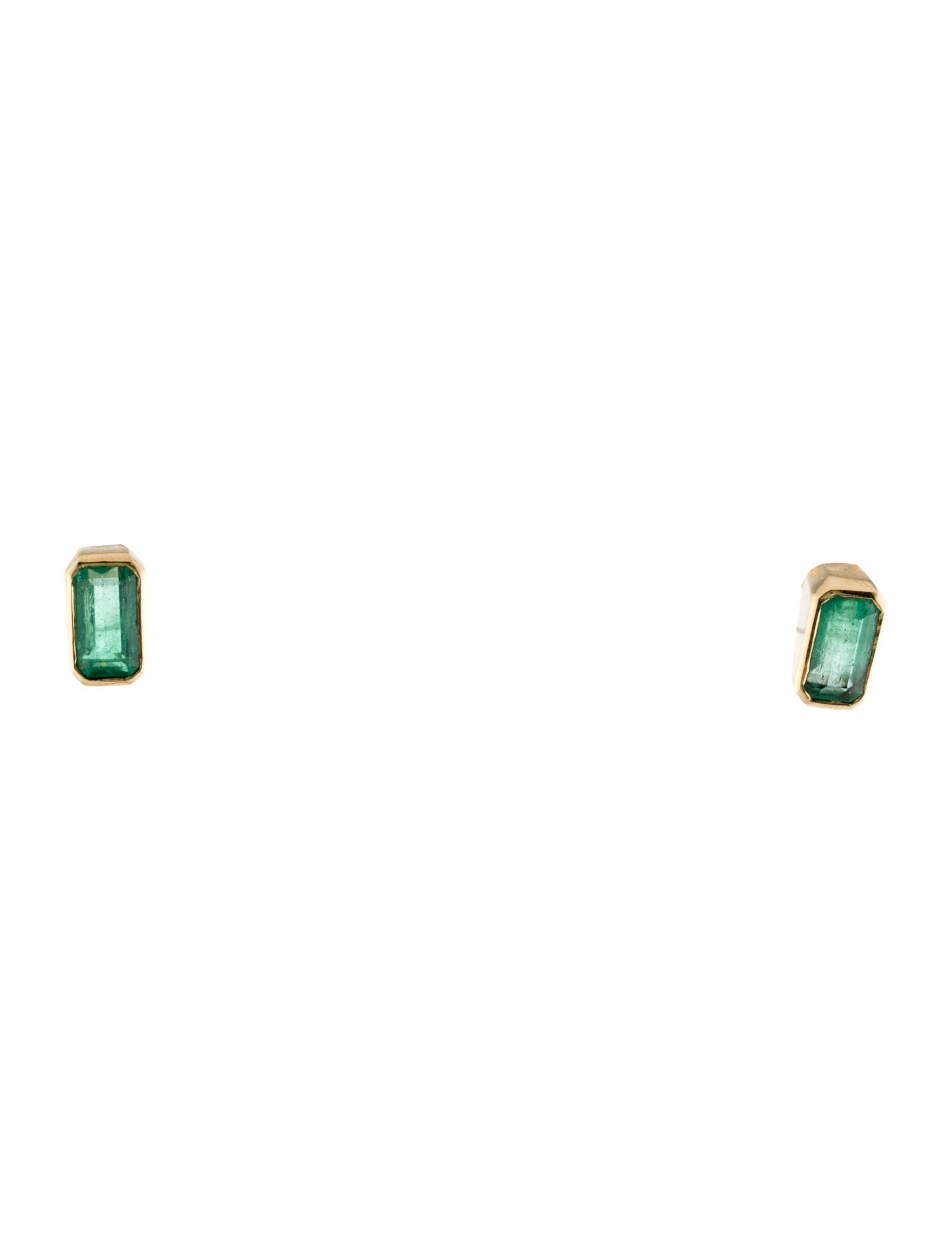 Earrings 18K 1.90ctw Emerald Stud Earrings