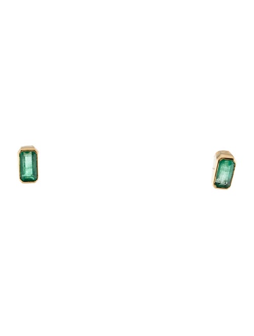 Earrings 18K 1.90ctw Emerald Stud Earrings